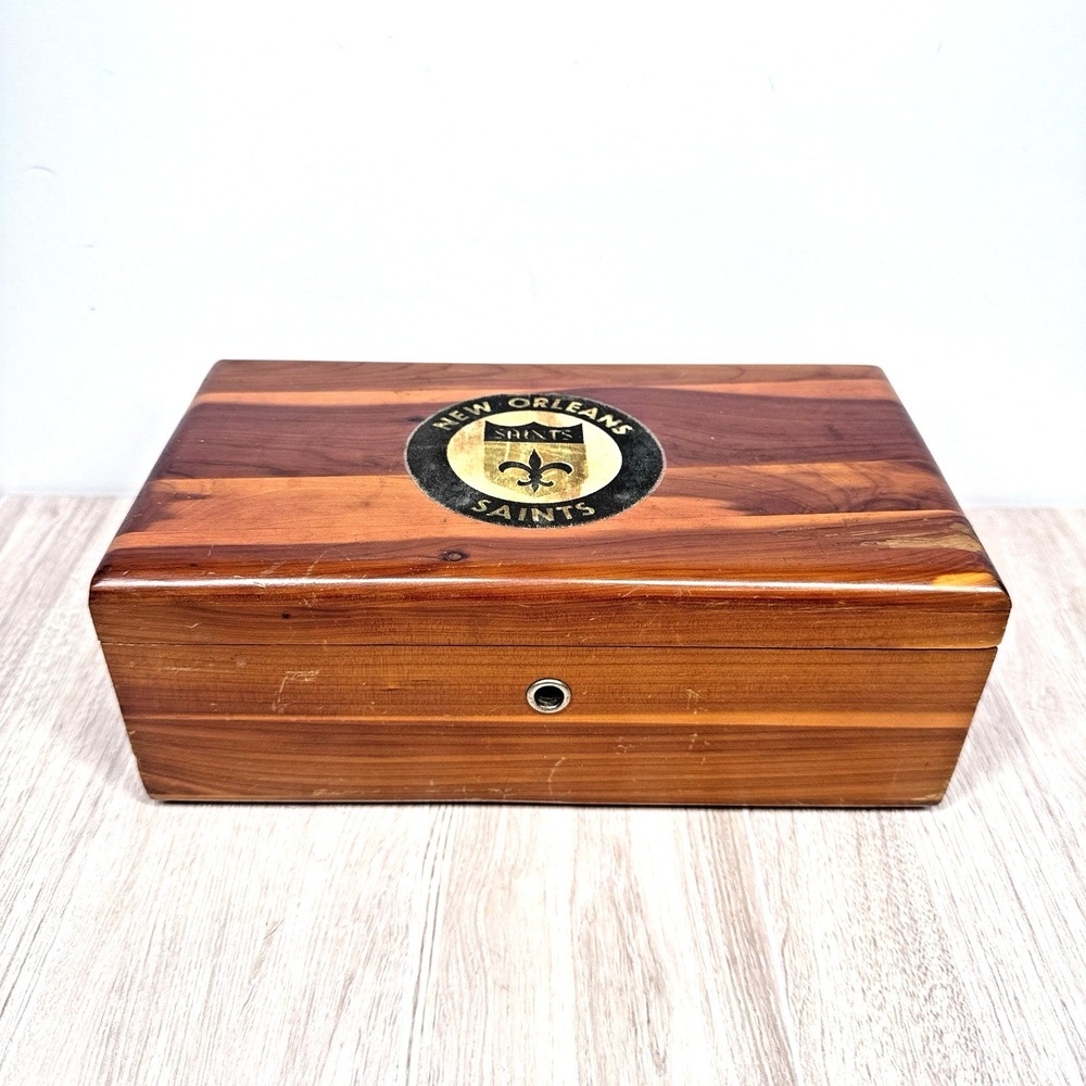 Handmade Cedar Jewelry Box Signed MW Major Moultrie GA Wood Keepsake 9.5in